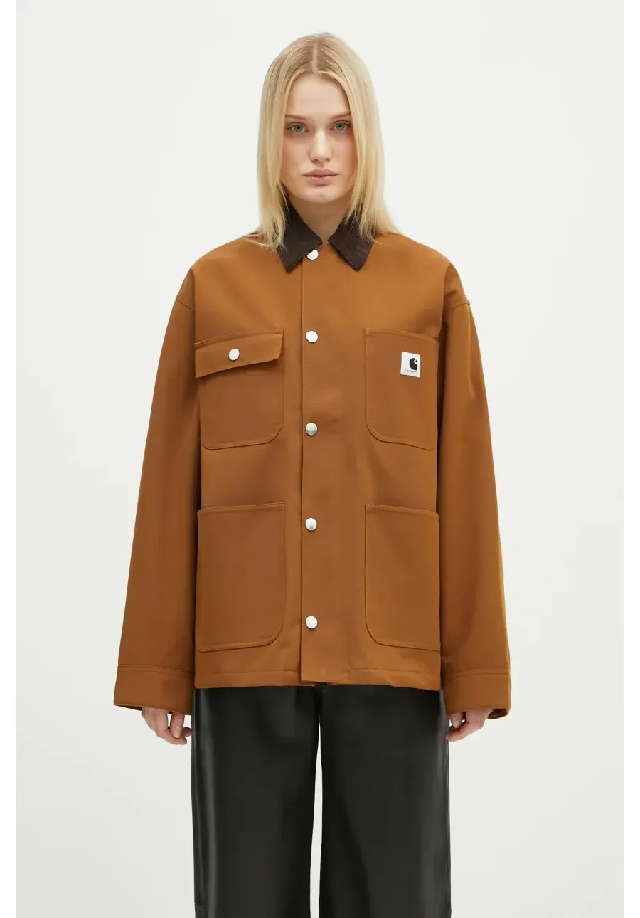 obrazek 1 Carhartt WIP kurtka koszulowa Clapton Jacket kolor brązowy przejściowa oversize I034425.00SXX