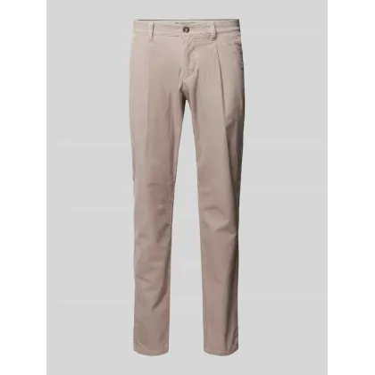 Zdjęcie Spodnie sztruksowe o kroju tapered fit z czystej bawełny model ‘OSBY PLEATS’
