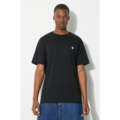 Zdjęcie Carhartt WIP t-shirt bawełniany S/S Madison męski kolor czarny gładki I033000.0D2XX