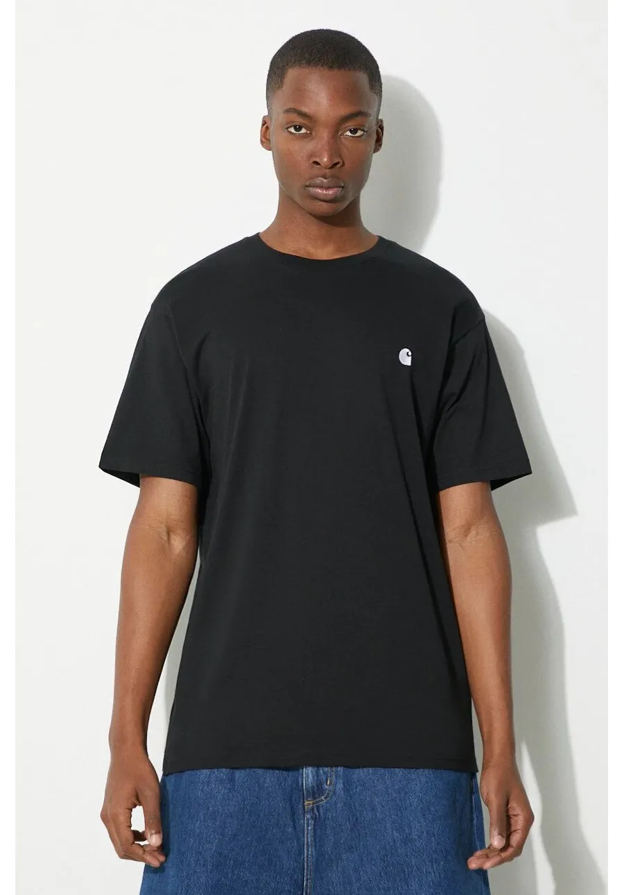 obrazek 1 Carhartt WIP t-shirt bawełniany S/S Madison męski kolor czarny gładki I033000.0D2XX