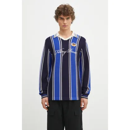 Zdjęcie Filling Pieces sweter Knit Football Jersey męski kolor granatowy lekki 91099041925