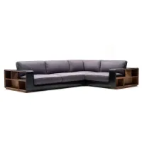 Zdjęcie Wyjątkowa sofa z półkami z litego drewna - Ulivi Salotti