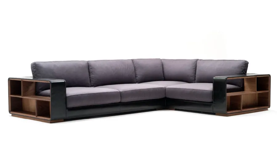 obrazek 1 Wyjątkowa sofa z półkami z litego drewna - Ulivi Salotti