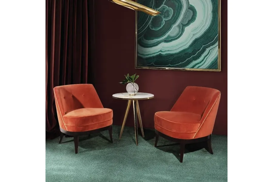 picture 5 Armchair with cotton velvet upholstery - Ottiu