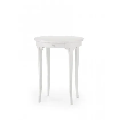 Zdjęcie Stolik kawowy owalny z 1 lakierowaną szufladą - Zanini