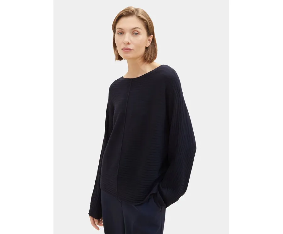 obrazek 1 Tom Tailor Sweter 1037737 Granatowy Relaxed Fit