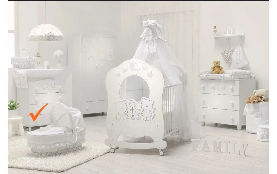 obrazek 1 Kołyska niemowlęca biała - Italbaby