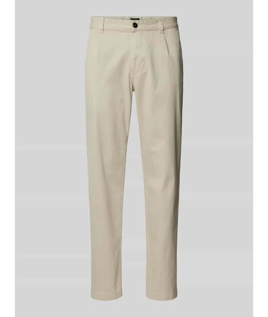 obrazek 1 Chinosy o kroju slim fit z zakładkami w pasie