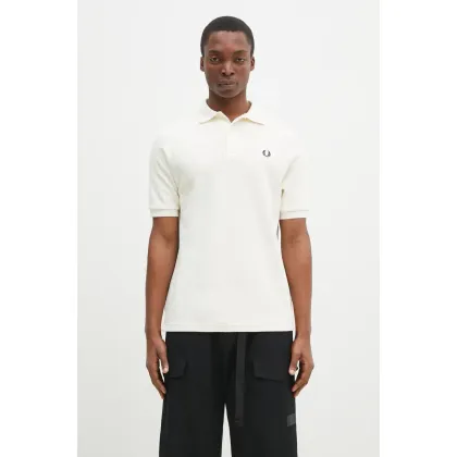 Zdjęcie Fred Perry polo bawełniane kolor beżowy gładki M9885.560