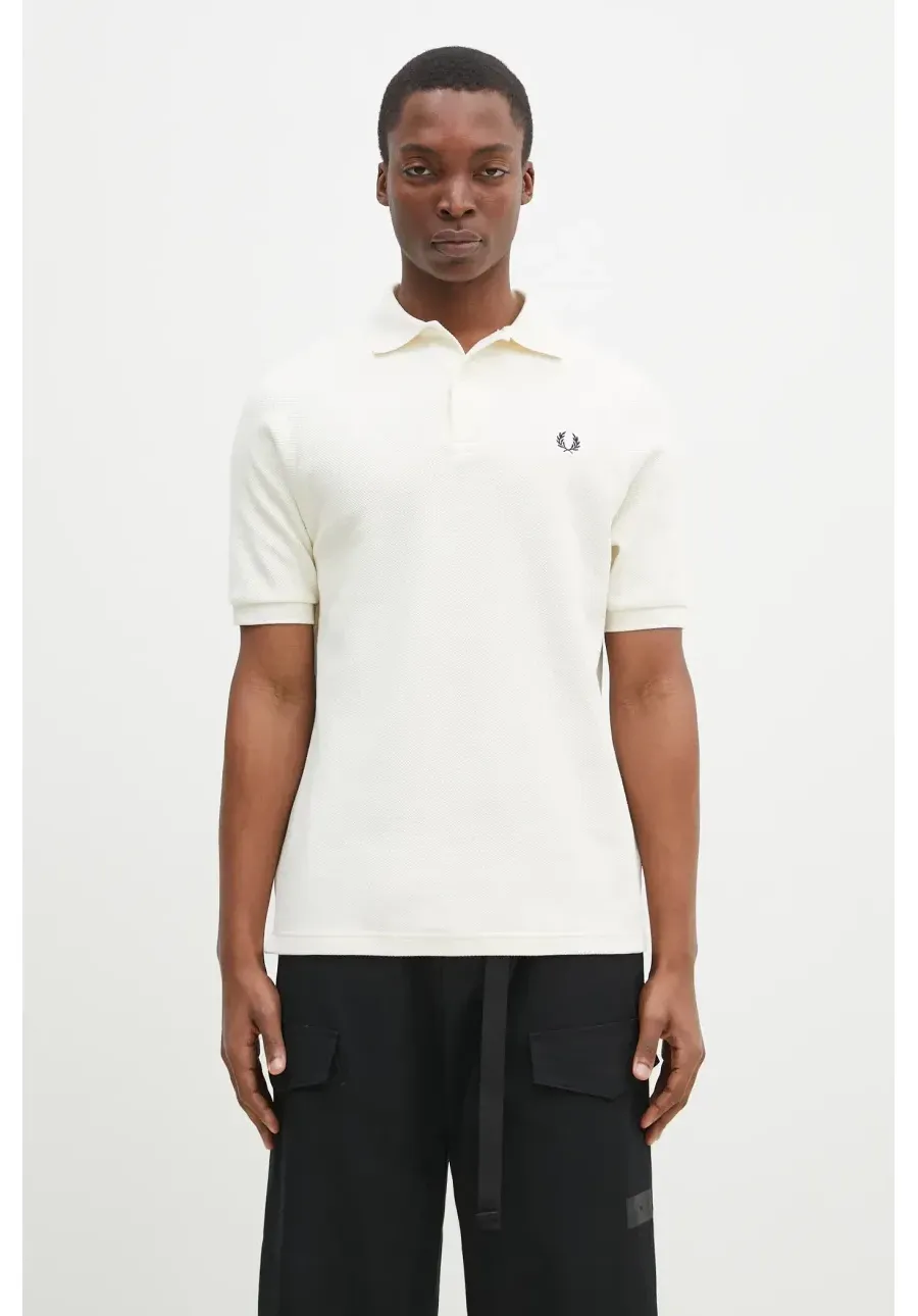 obrazek 1 Fred Perry polo bawełniane kolor beżowy gładki M9885.560