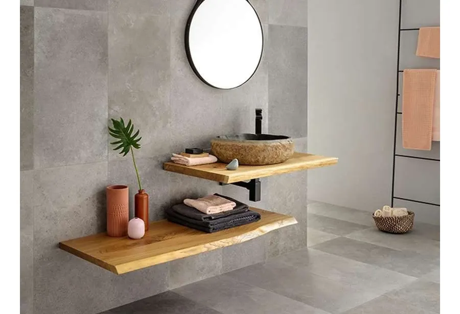 obrazek 1 Wyrafinowany drewniany zestaw mebli do łazienki - Proteo Arredo Bagno