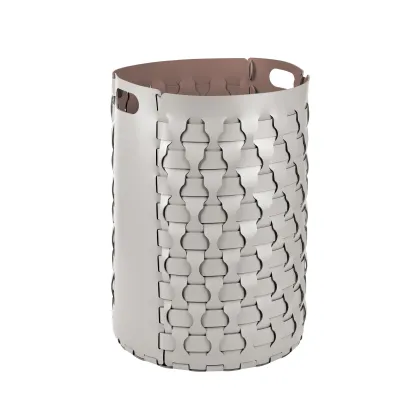 Zdjęcie Klasyczny duży kosz Dubai Ø40xH57 cm w kolorze perłowym