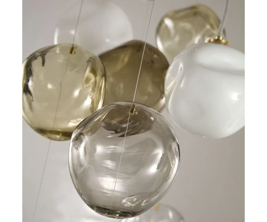 obrazek 5 Fantastyczna włoska szklana lampa sufitowa do salonu - szkło murano najwyższej jakości