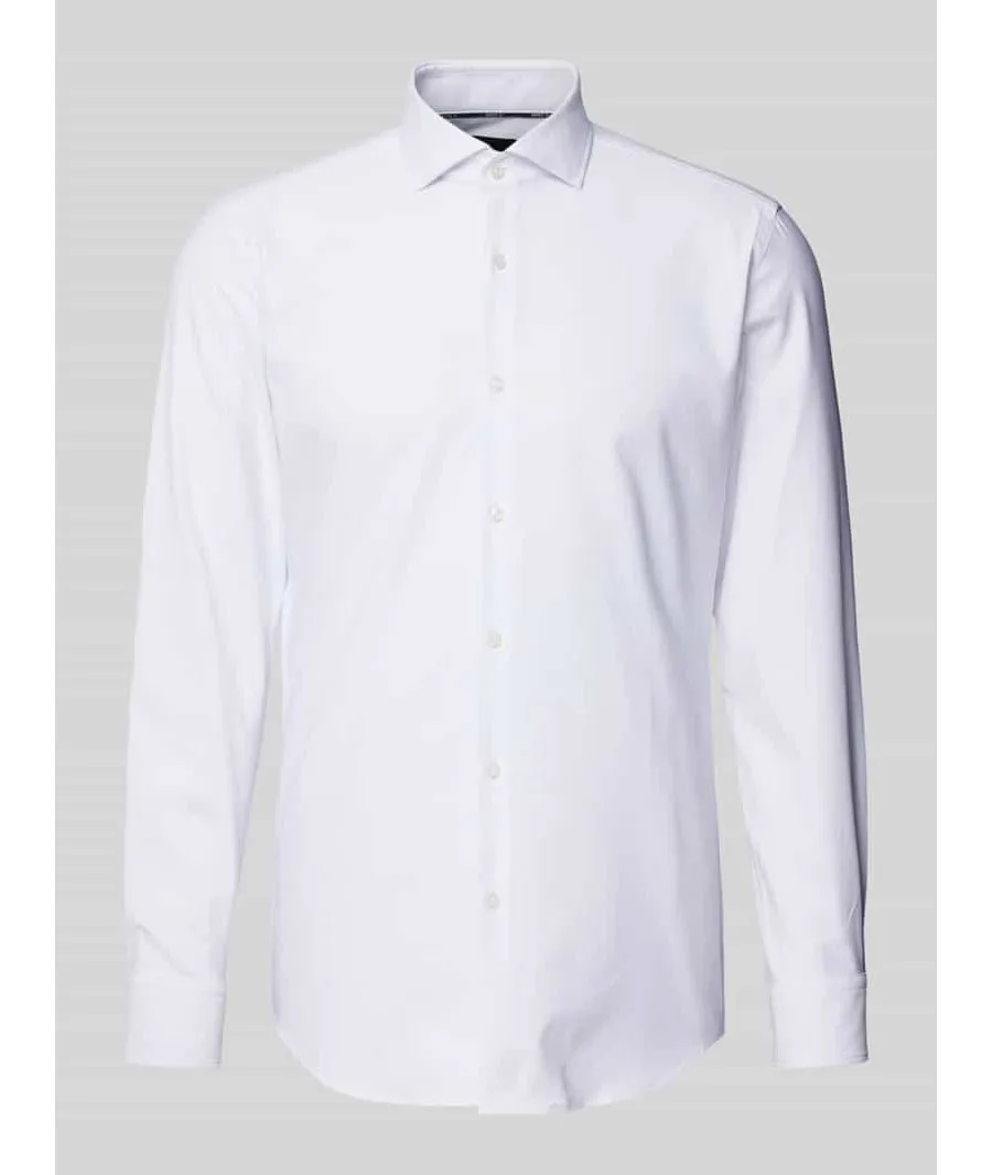 obrazek 1 Koszula biznesowa o kroju slim fit z kołnierzykiem typu cutaway model ‘Hank’