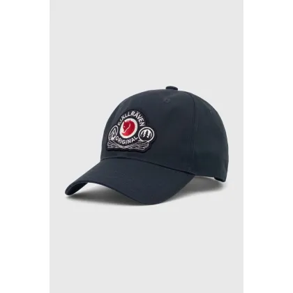 Zdjęcie Fjallraven czapka z daszkiem Fjallraven Classic Badge Cap F86979 555 kolor granatowy z aplikacją F86979.555-555