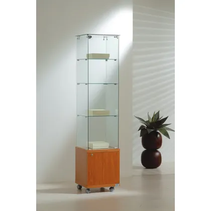 Picture A stylish high display cabinet - a post with a base - a cabinet