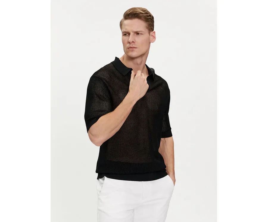 obrazek 1 Calvin Klein Swimwear Polo KM0KM00963 Czarny Regular Fit