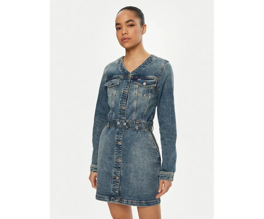 obrazek 1 Tommy Jeans Sukienka jeansowa DW0DW19854 Niebieski Regular Fit