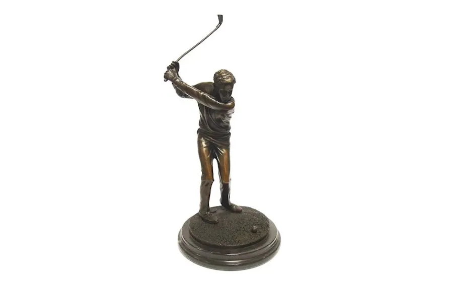 obrazek 1 Ekskluzywna rzeźba przedstawiająca golfistę z brązu