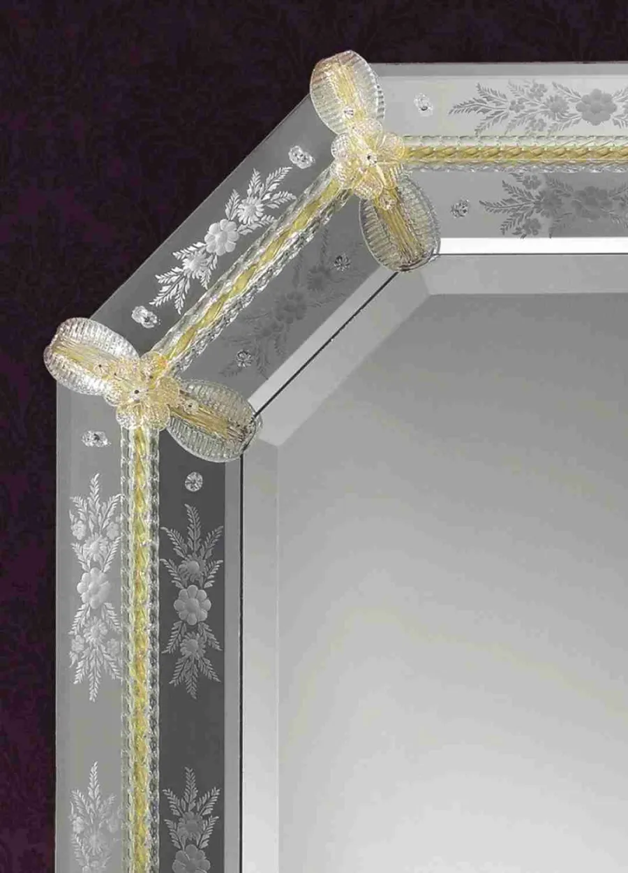 obrazek 2 Zjawiskowe lustro ścienne ze szkła Murano do eleganckich wnętrz