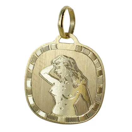 Zdjęcie Złota zawieszka z zodiakalną Panną