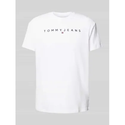 Zdjęcie Tommy Jeans T-Shirt Linear Logo DM0DM20744 Biały Regular Fit