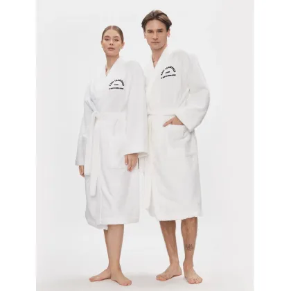 Zdjęcie KARL LAGERFELD Szlafrok Unisex 215M2180 Biały Regular Fit