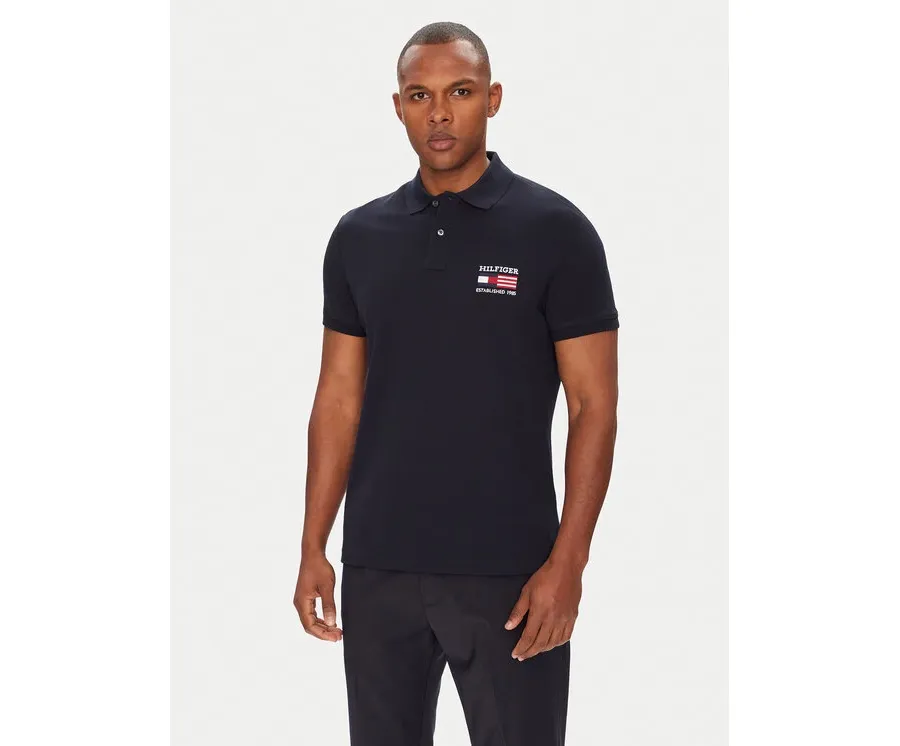 obrazek 1 Tommy Hilfiger Polo Flag MW0MW39836 Granatowy Regular Fit