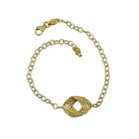 Picture Stylish gold chain bracelet with a central scale