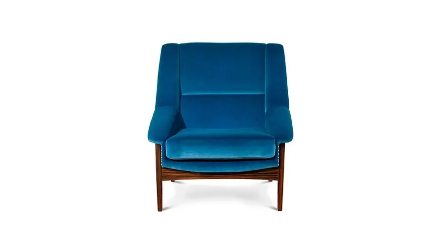 obrazek 1 Portugalski niebieski fotel do salonu