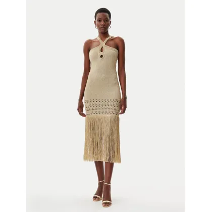 Zdjęcie Simona Corsellini Sukienka dzianinowa P25CPABO0401 Beżowy Slim Fit