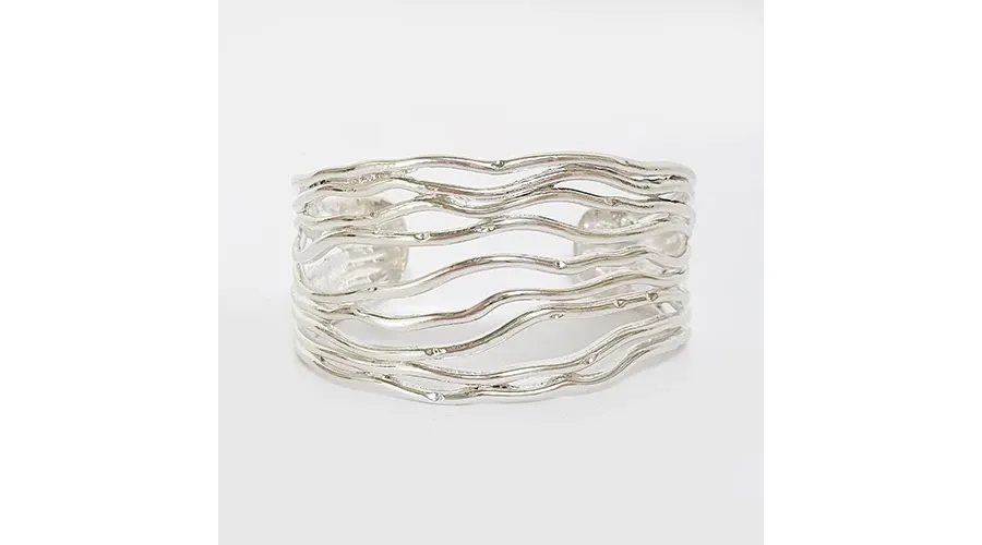 obrazek 1 Ekskluzywna posrebrzana bransoletka "Fala czołowa" - wyjątkowy prezent z okazji rocznicy ślubu