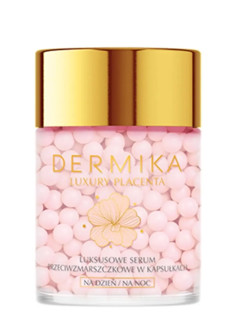 obrazek 1 Dermika Luxury Placenta Luksusowe serum Przeciwzmarszczkowe w Kapsułkach na dzień i na noc 60 g