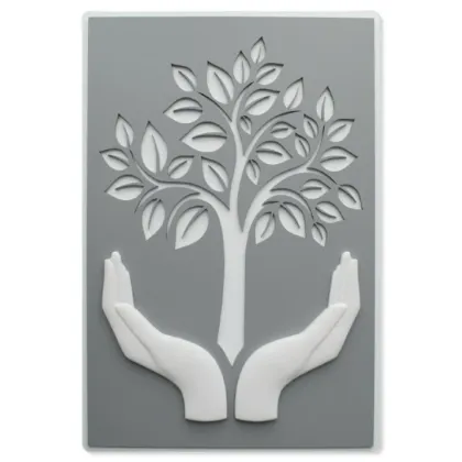 Picture Beautiful decorative panel 40x60 cm depicting a hand and a tree