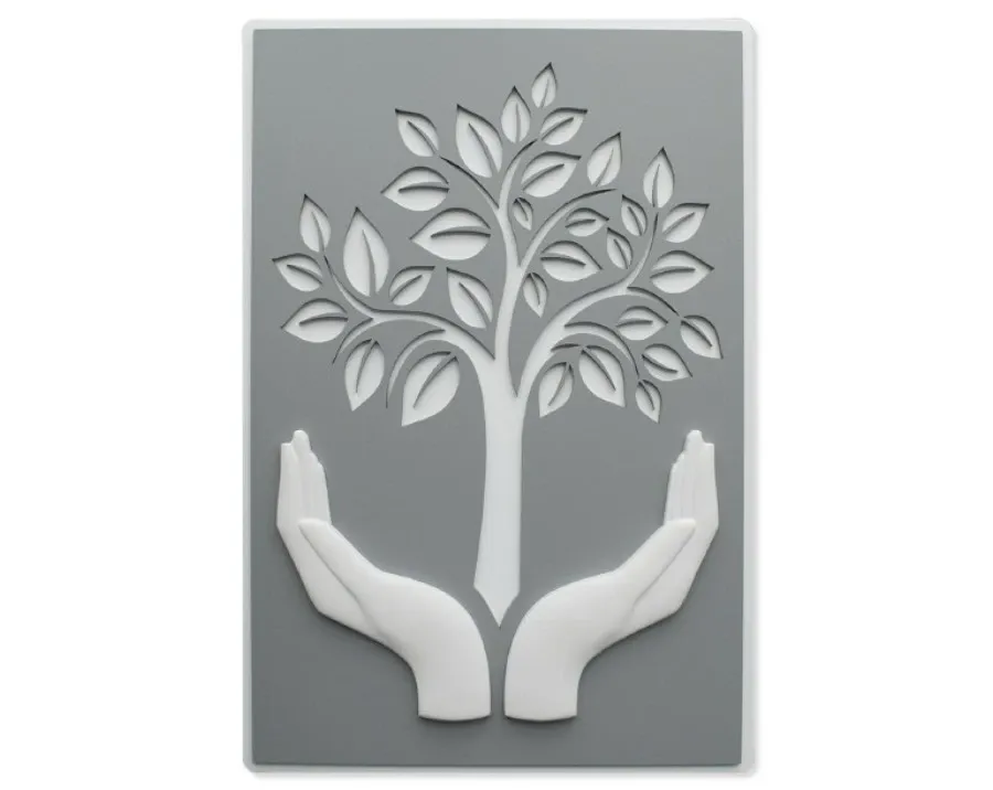 obrazek 1 Piękny panel dekoracyjny 40х60 cm przedstawiający dłoń i drzewo