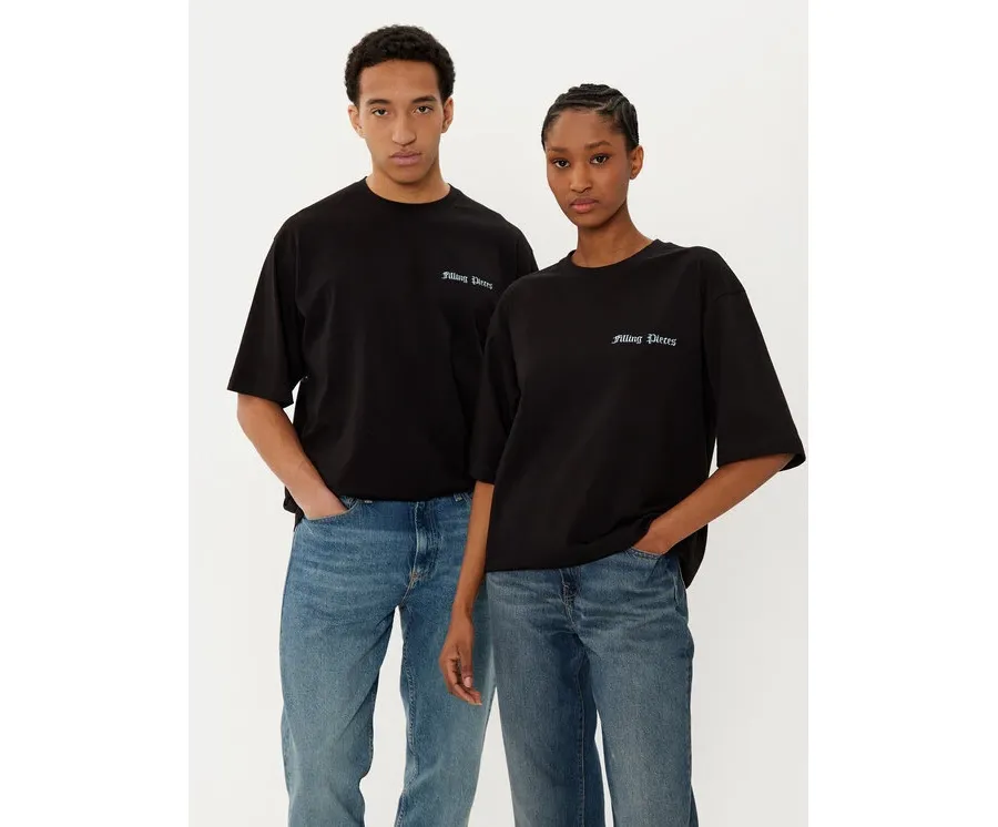 obrazek 1 Filling Pieces T-Shirt Unisex Chrome Flower 7449982 Czarny Regular Fit