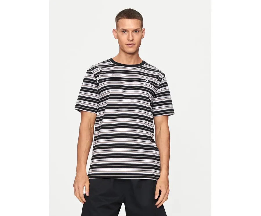 obrazek 1 Converse T-Shirt M Loose Fit Striped Tee 10027159-A01 Czarny Loose Fit