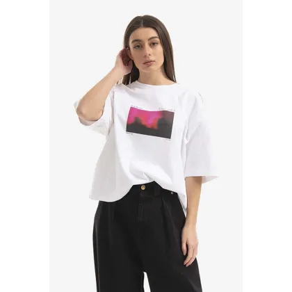 Zdjęcie Tom Wood t-shirt bawełniany Adria Tee kolor biały 22190.112-WHITE