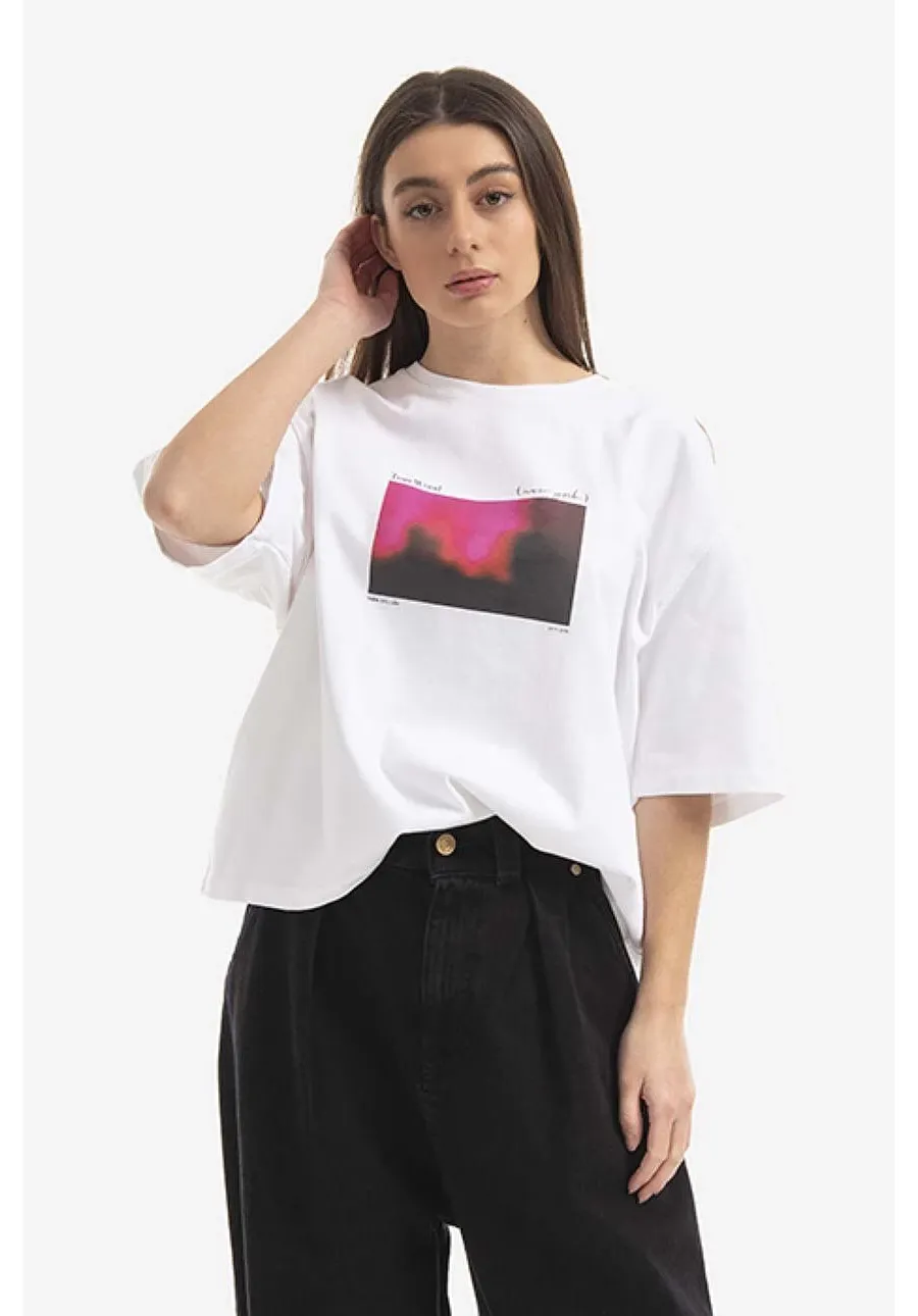 obrazek 1 Tom Wood t-shirt bawełniany Adria Tee kolor biały 22190.112-WHITE