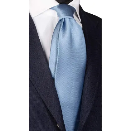 Zdjęcie Piękny, jasnoniebieski, satynowykrawat