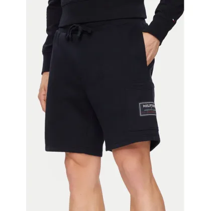 Zdjęcie Tommy Hilfiger Szorty sportowe Flag Logo Badge MW0MW36145 Granatowy Regular Fit