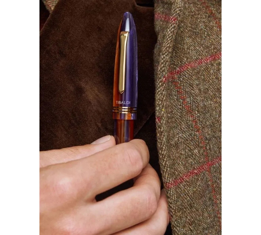 obrazek 3 Pióro kulkowe Tibaldi Bononia Seilan Purple, 18ct złoto