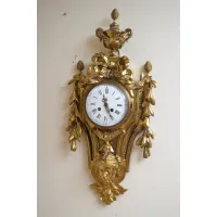 Zdjęcie Znakomity jakościowy XIX-wieczny ścienny zegar kartelowy