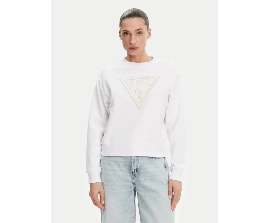 obrazek 1 Guess Bluza W5GQ12KBKM0 Biały Regular Fit