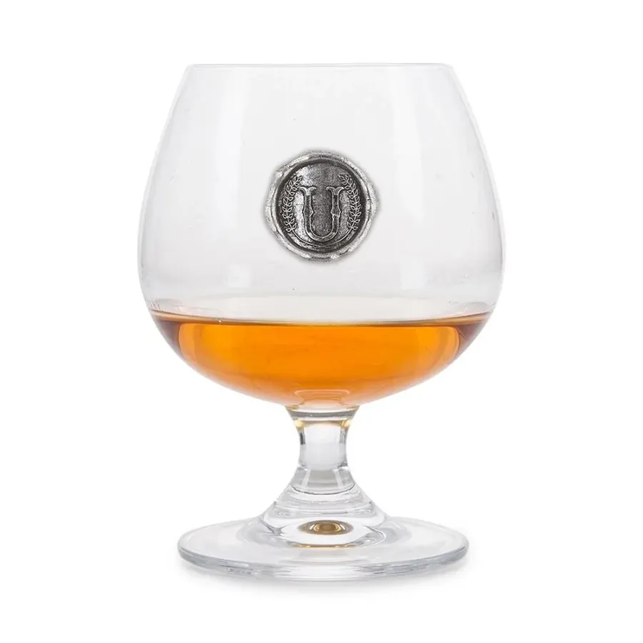 obrazek 1 Stylowy kieliszek do brandy z emblematem z literą „U” – wyjątkowy prezent