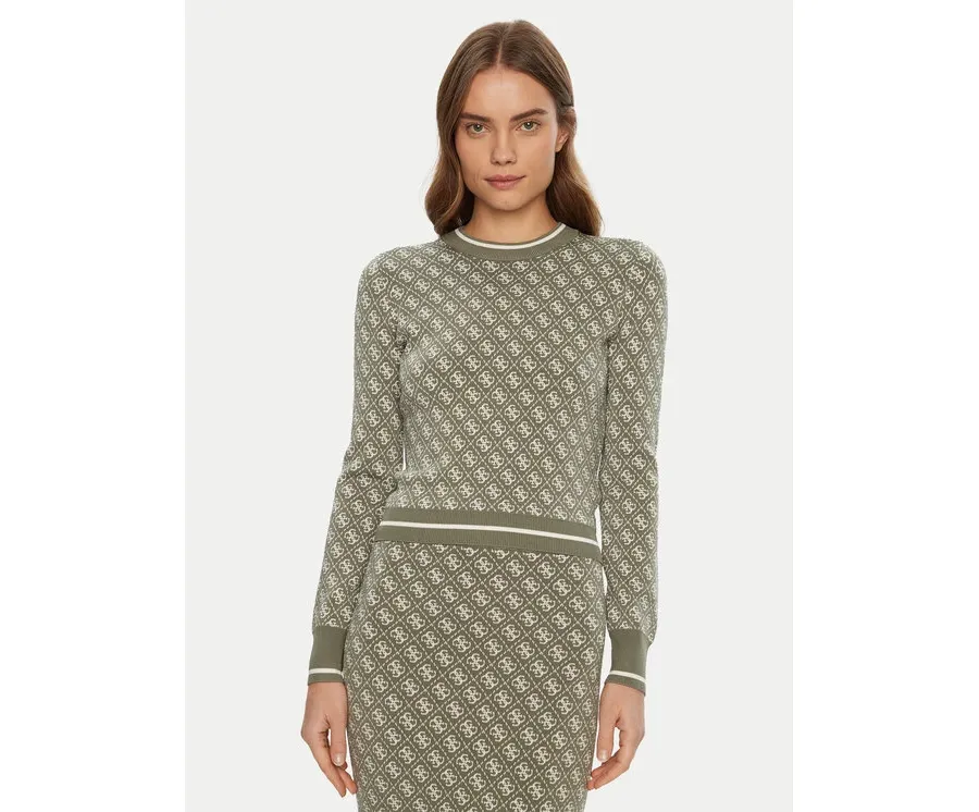 obrazek 1 Guess Sweter W4BR21 Z37K0 Zielony Regular Fit