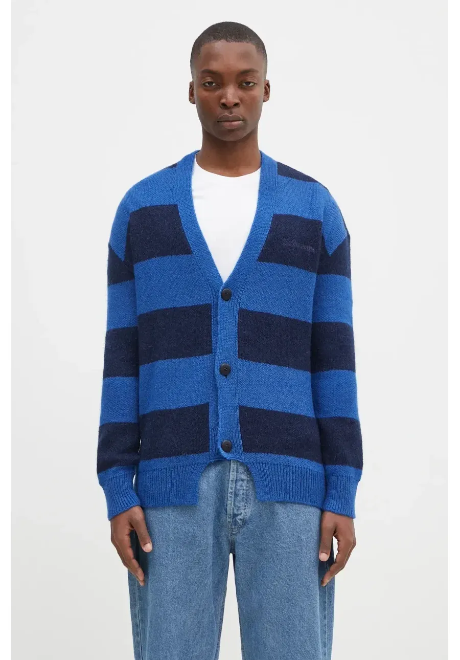 obrazek 1 No Problemo kardigan Striped Mohair Oversized Cardigan męski kolor niebieski NP20025.02