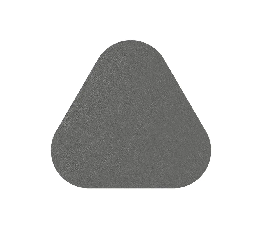 obrazek 4 Wyjątkowa skórzana podkładka na stół pod kieliszki w kształcie trójkąta w kolorze czarnym i szarym