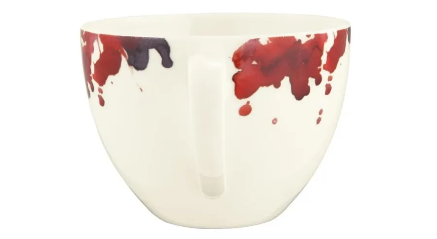 obrazek 3 Stylowa oryginalna filiżanka do cappuccino z porcelany zdobiona motywem kwiatu geranium – Tettau