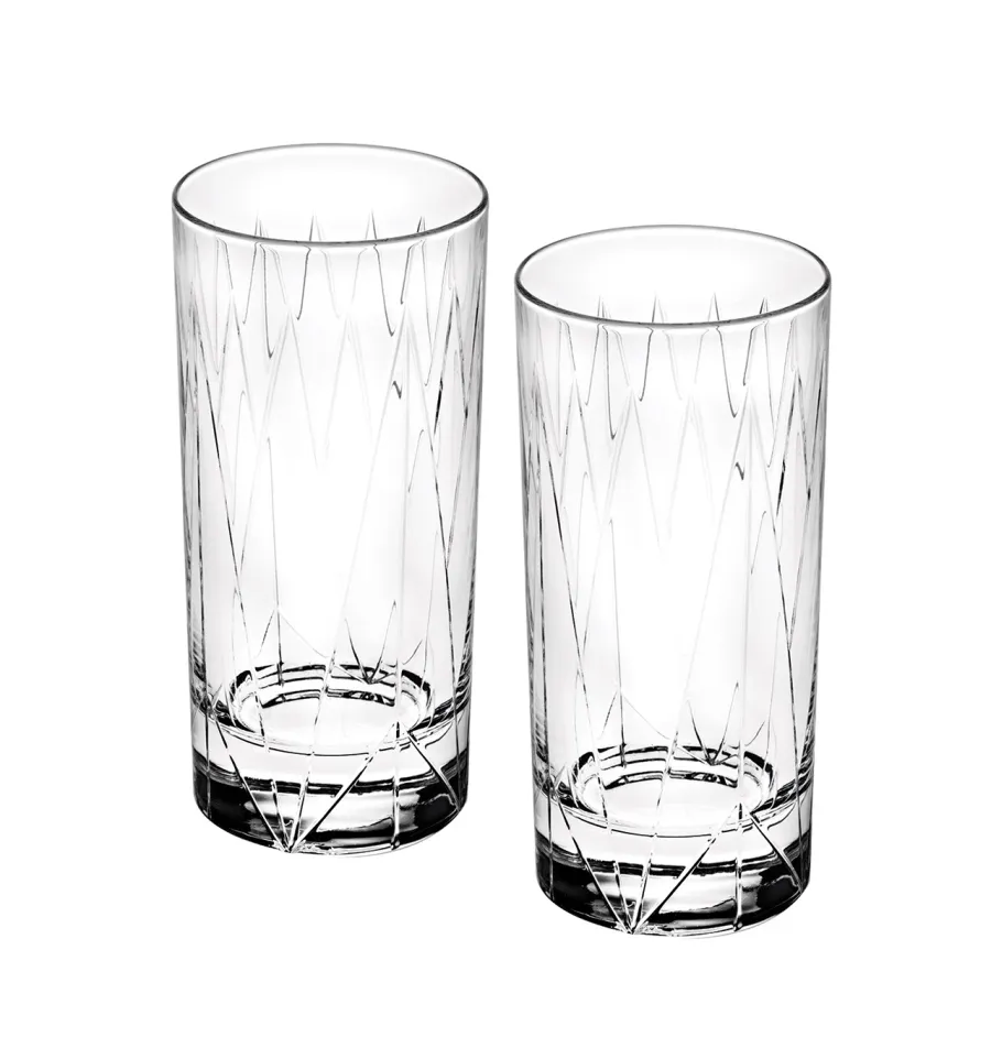 obrazek 1 Nowoczesny zestaw dwóch szklanek do drinków highball Astro z reliefowym zdobieniem - Vista Alegre